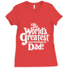 the world's greatest non biological dad Ladies Fitted T-Shirt