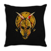 skull spartan Throw Pillow