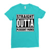 straight outta pleasant parks Ladies Fitted T-Shirt