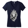 lion with crown Women's V-Neck T-Shirt