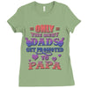only the best dads get promoted to papa Ladies Fitted T-Shirt