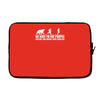 be nice to fat people bear chase funny pub joke Laptop sleeve