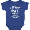 cat hair don't care cute crazy cat Baby Bodysuit
