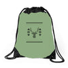 ugly deer christmas Drawstring Bags