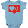 no love notification Baby Onesie