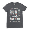 i have two titles aunt and dogmom and i rock them both Ladies Fitted T-Shirt