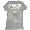 March Girl Facts Pisces Ladies Fitted T-Shirt