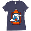camping Ladies Fitted T-Shirt