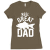 reel great dad Ladies Fitted T-Shirt
