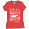 Born In May Ladies Fitted T-Shirt
