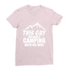 Camper Couple Man White Ladies Fitted T-Shirt