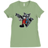 rocket vintage cartoon style Ladies Fitted T-Shirt