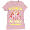 mess with me i'll fight back Ladies Fitted T-Shirt