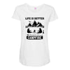 Life Is Better Around The Campfire Maternity Scoop Neck T-shirt