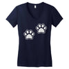 dog paws set of 2 Women's V-Neck T-Shirt