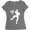 fortnite take the L Women's Triblend Scoop T-shirt