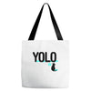 yolo cat Tote Bags