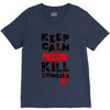 Keep Calm And Kill Zombies V-Neck Tee
