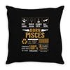 Born Pisces Multitasking Problem Solving Tees Throw Pillow