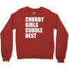 chubby girls cuddle best Crewneck Sweatshirt