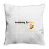 Mom to Bee Baby Girl Throw Pillow