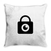 padlock eye Throw Pillow