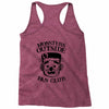 monsters outside fan club back Racerback Tank