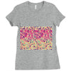 pink triangle print Ladies Fitted T-Shirt