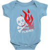 skull &amp; flames Baby Onesie