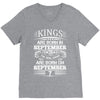 Real Kings Are Born On September 7 V-Neck Tee