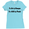 to err is human funny t shirt pirate humor parody s 3xl Ladies Fitted T-Shirt