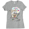 leaf cartoon Ladies Fitted T-Shirt