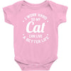 I Work Hard So My Cat Can Live A Better Life Baby Bodysuit