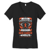 Never Underestimate the Strength of a Skin Cancer Warrior Women's V-Neck T-Shirt
