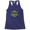 i went outside once Racerback Tank