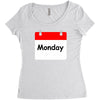 title of day of the week monday day of the week Women's Triblend Scoop T-shirt