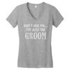wedding day stag night marriage Women's V-Neck T-Shirt