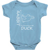 rabbit duck white Baby Bodysuit