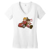 super ryu kart Women's V-Neck T-Shirt