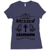 I Am One Blessed Grandmom Ladies Fitted T-Shirt