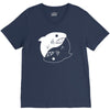 yin yang shark V-Neck Tee