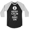 keep calm and disc golf on target frisbee basket 3/4 Sleeve Shirt