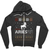 santa aries xhristmas ugly t shirts Zipper Hoodie
