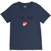 Eyelash And Lips V-Neck Tee