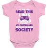 gamer pc controller game funny slogan Baby Bodysuit
