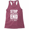stop snow pression end winter funny Racerback Tank