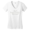 me saracastic never Women's V-Neck T-Shirt