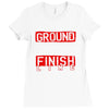 please drag across the finish line Ladies Fitted T-Shirt