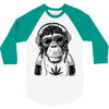monkey hipster 3/4 Sleeve Shirt