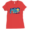 super starry night Ladies Fitted T-Shirt